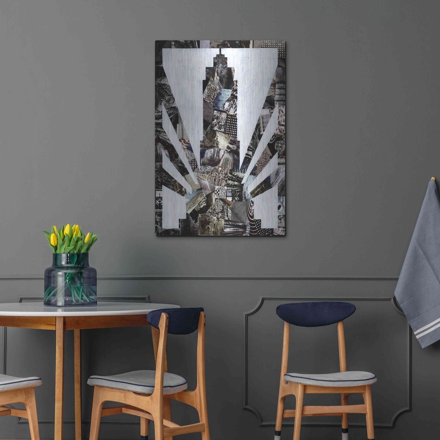 Luxe Metal Art 'Empire State' by Artpoptart, Metal Wall Art,24x36