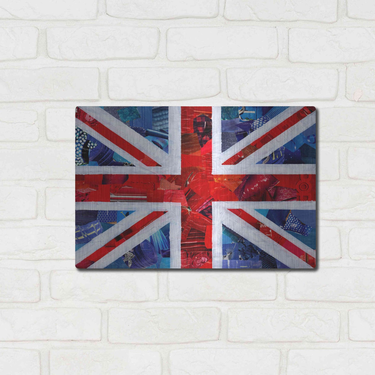 Luxe Metal Art 'Union Jack' by Artpoptart, Metal Wall Art,16x12