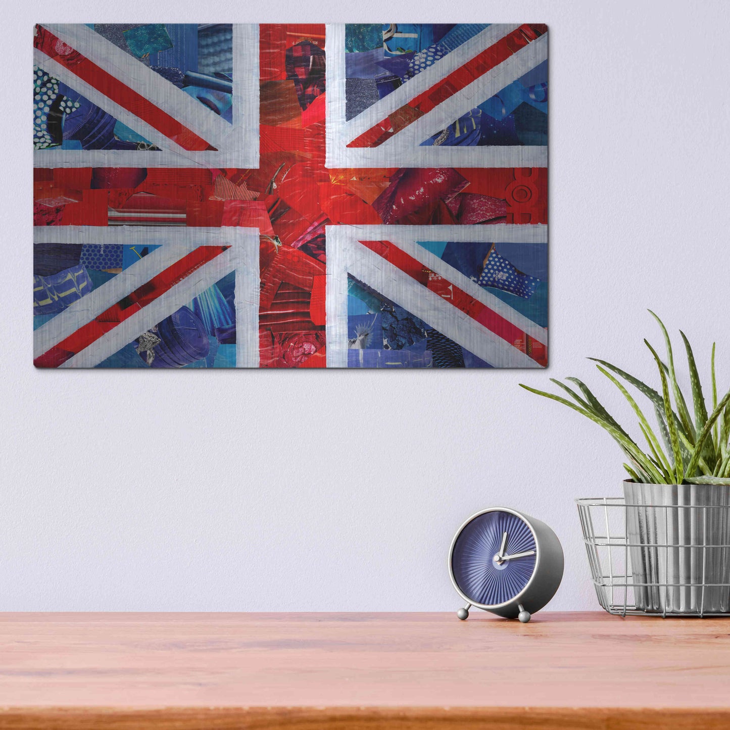 Luxe Metal Art 'Union Jack' by Artpoptart, Metal Wall Art,16x12