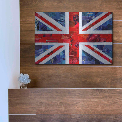 Luxe Metal Art 'Union Jack' by Artpoptart, Metal Wall Art,16x12