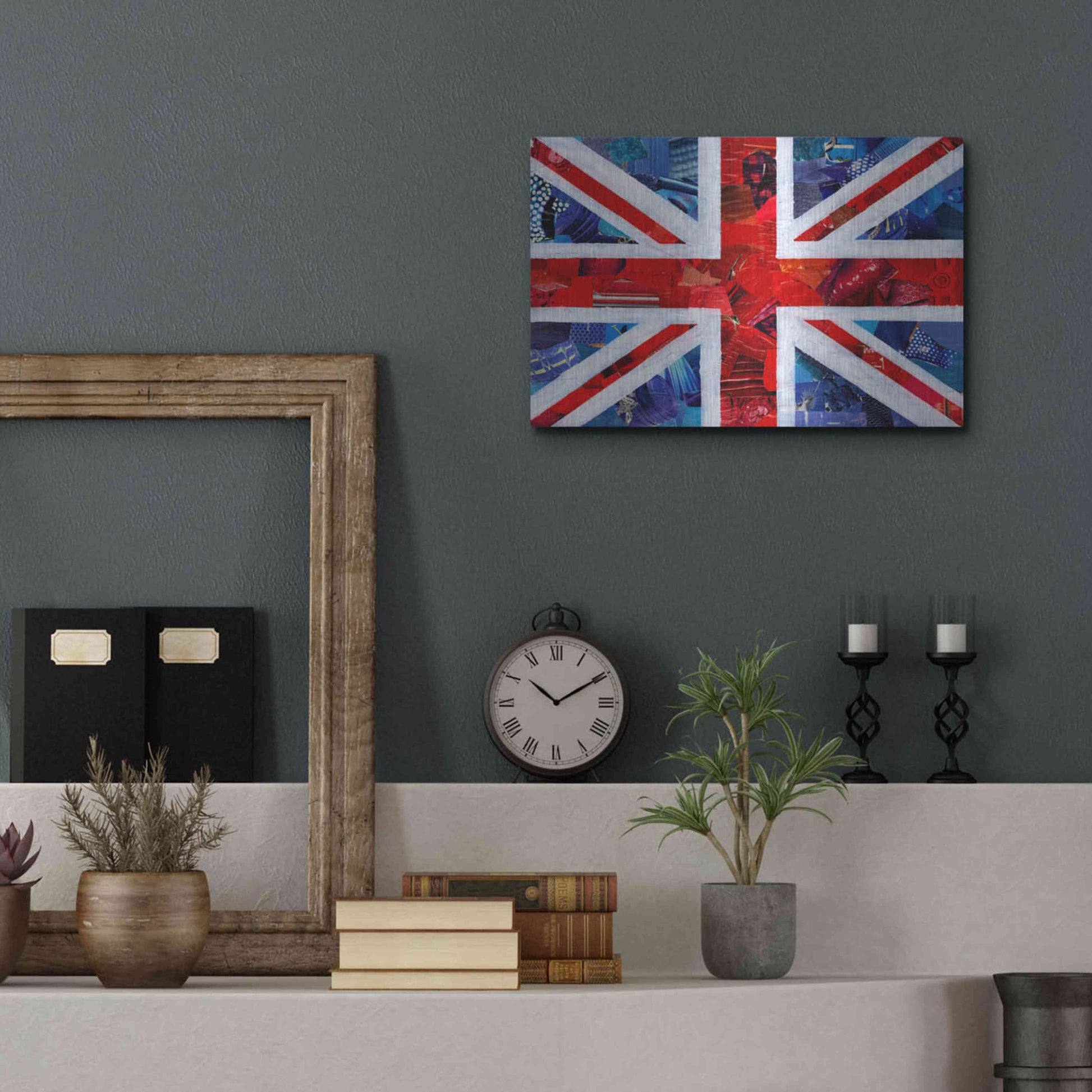 Luxe Metal Art 'Union Jack' by Artpoptart, Metal Wall Art,16x12