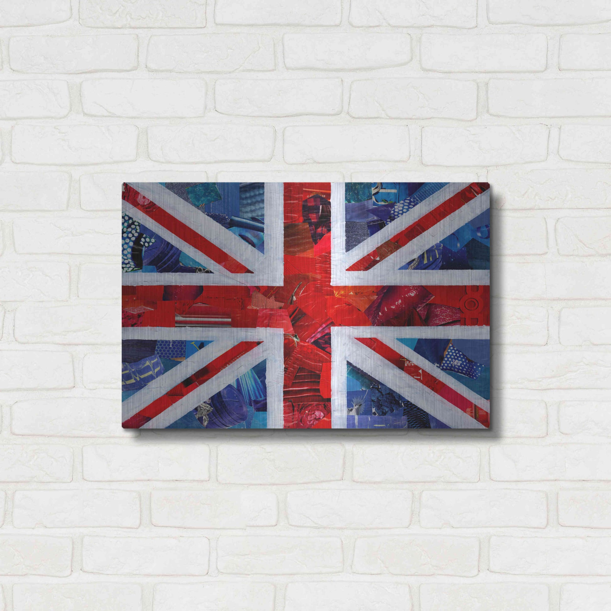 Luxe Metal Art 'Union Jack' by Artpoptart, Metal Wall Art,24x16