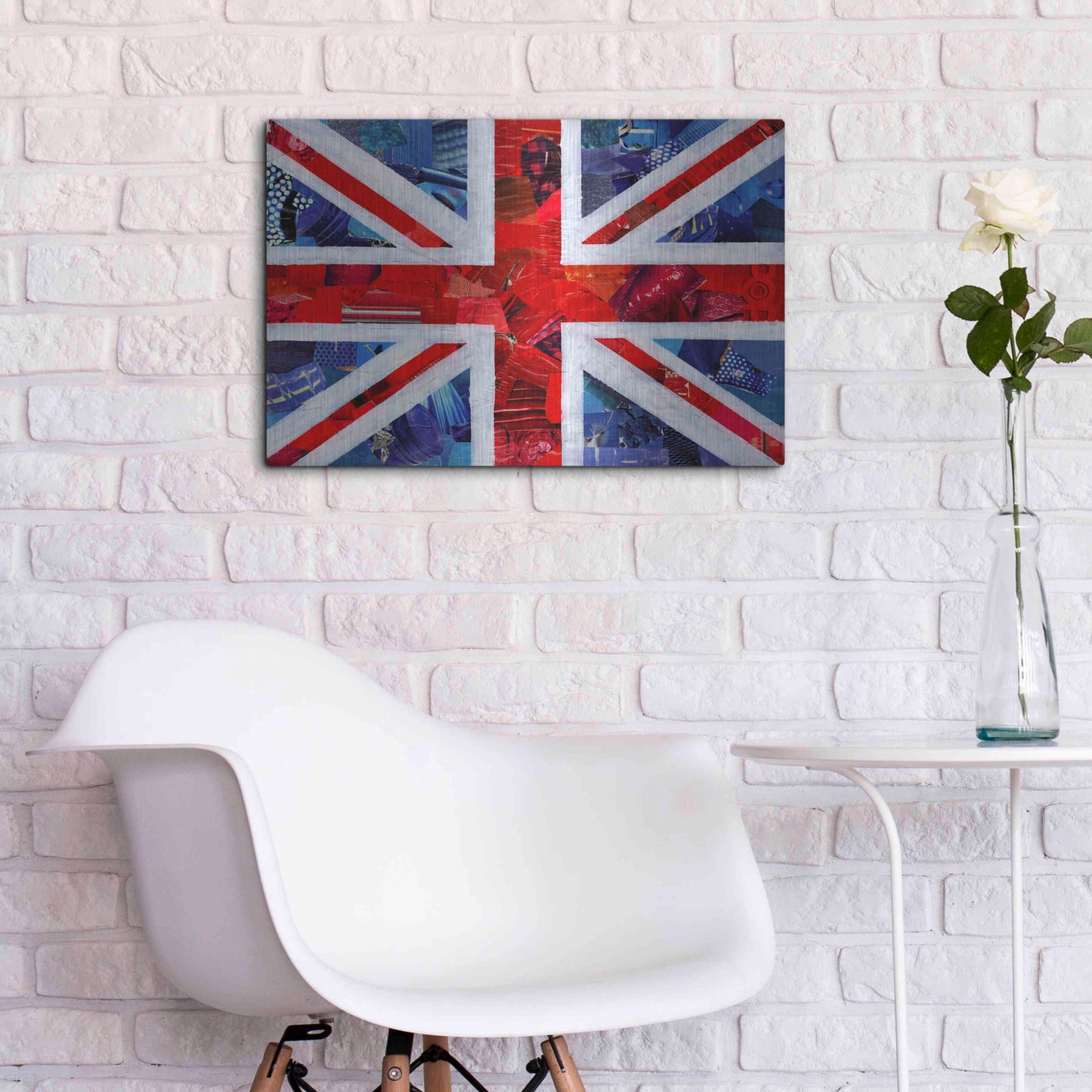 Luxe Metal Art 'Union Jack' by Artpoptart, Metal Wall Art,24x16