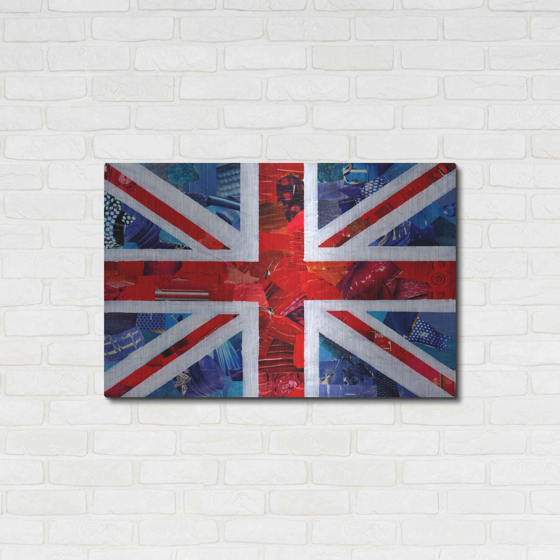 Luxe Metal Art 'Union Jack' by Artpoptart, Metal Wall Art,36x24