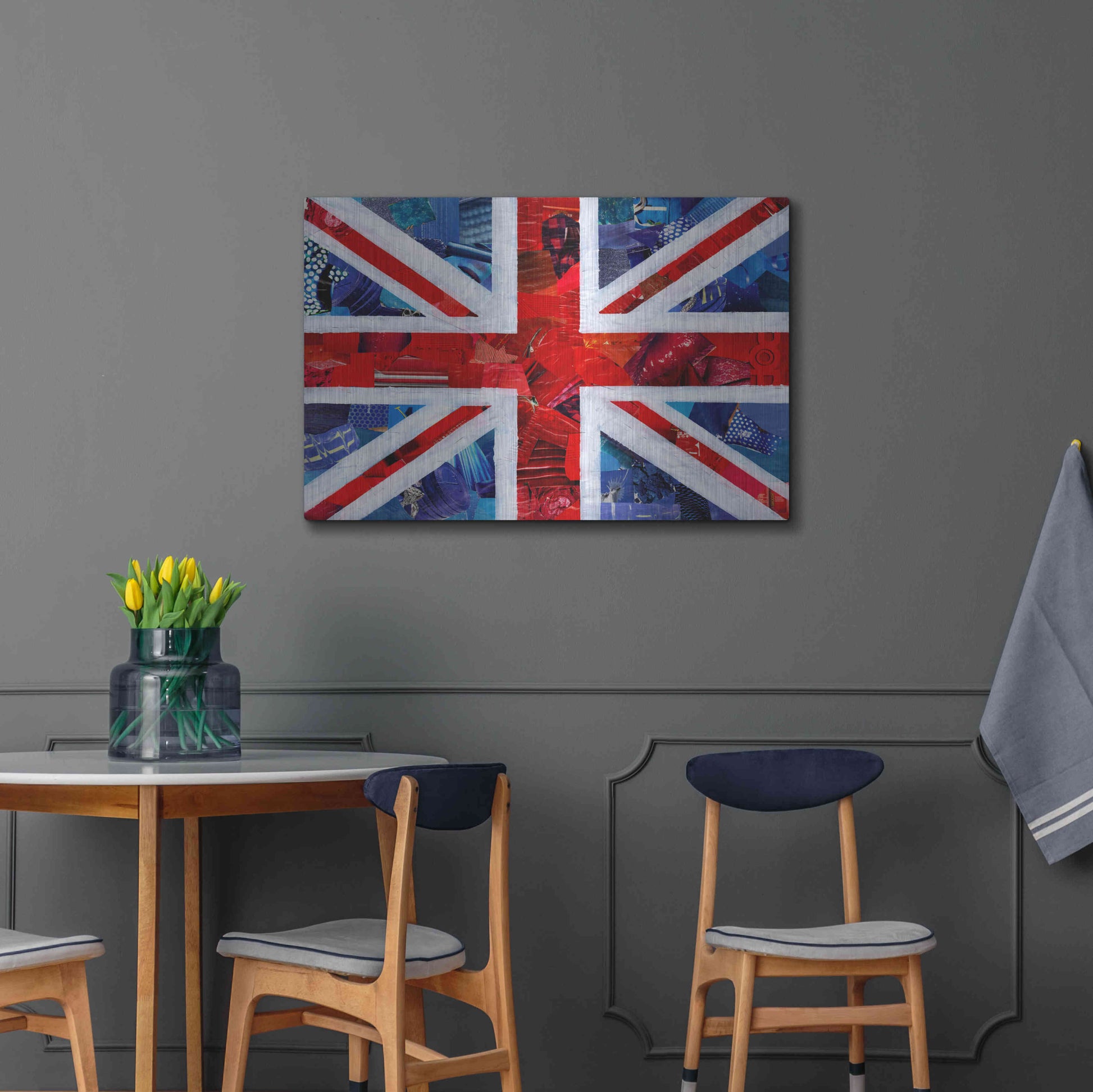 Luxe Metal Art 'Union Jack' by Artpoptart, Metal Wall Art,36x24