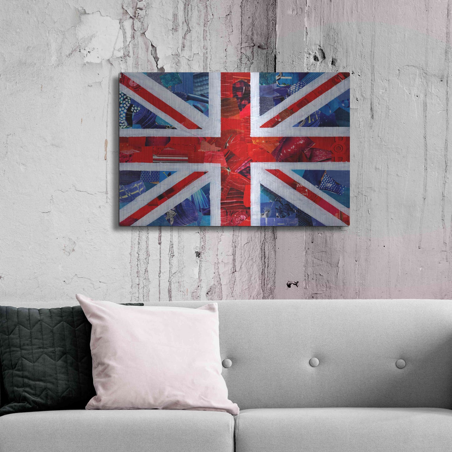 Luxe Metal Art 'Union Jack' by Artpoptart, Metal Wall Art,36x24