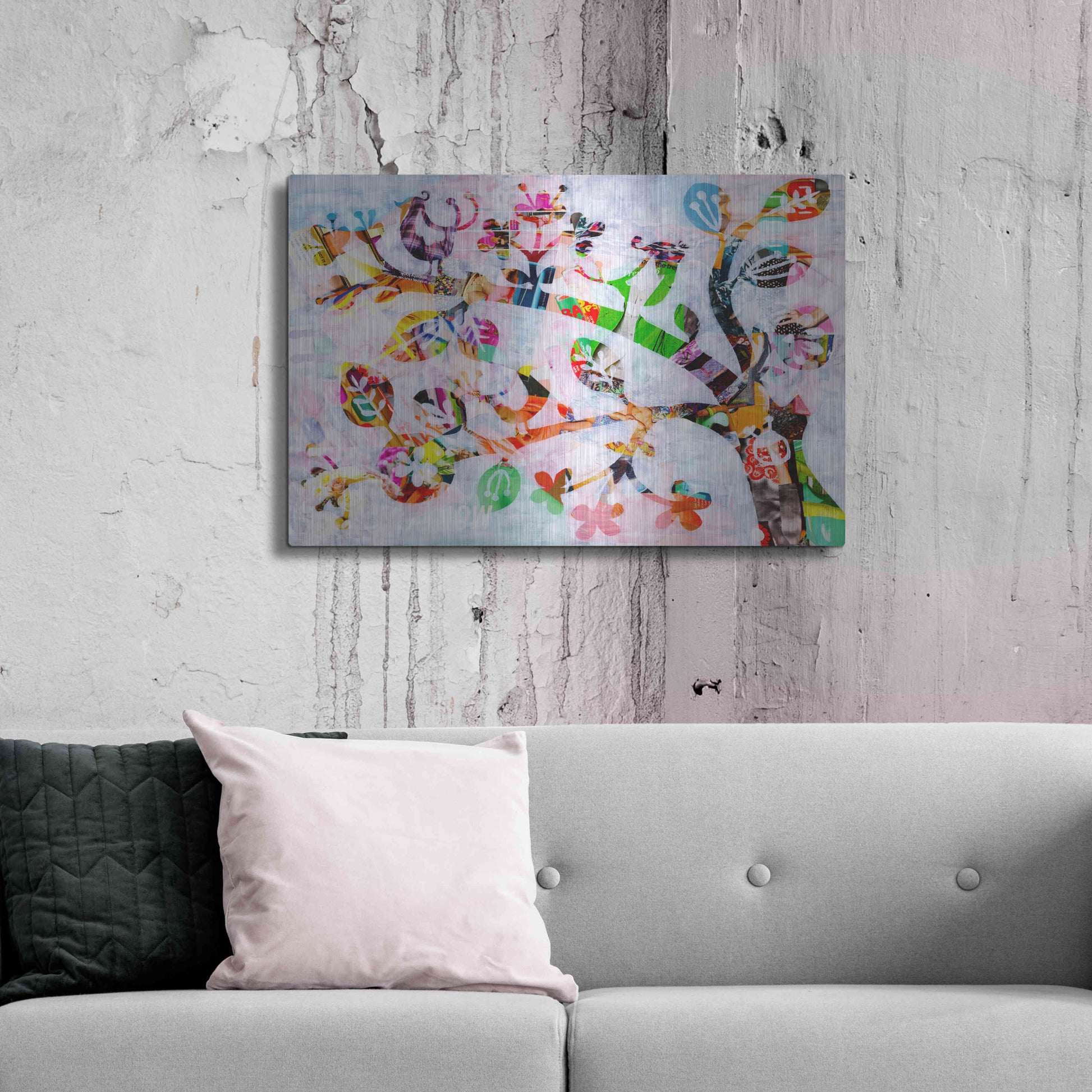 Luxe Metal Art 'Girly Bird' by Artpoptart, Metal Wall Art,36x24