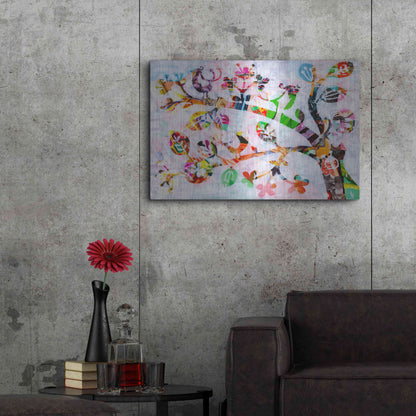 Luxe Metal Art 'Girly Bird' by Artpoptart, Metal Wall Art,36x24