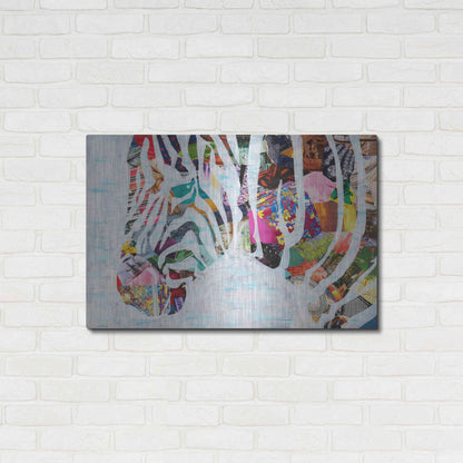 Luxe Metal Art 'Zebra' by Artpoptart, Metal Wall Art,36x24