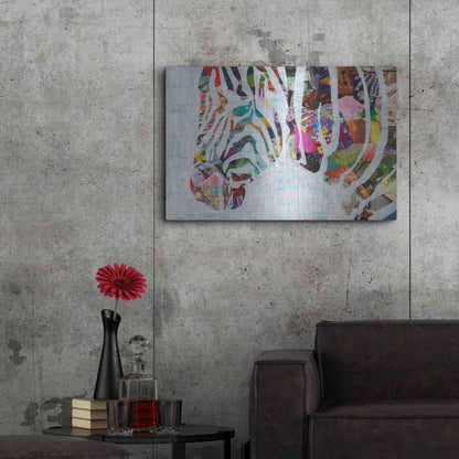 Luxe Metal Art 'Zebra' by Artpoptart, Metal Wall Art,36x24