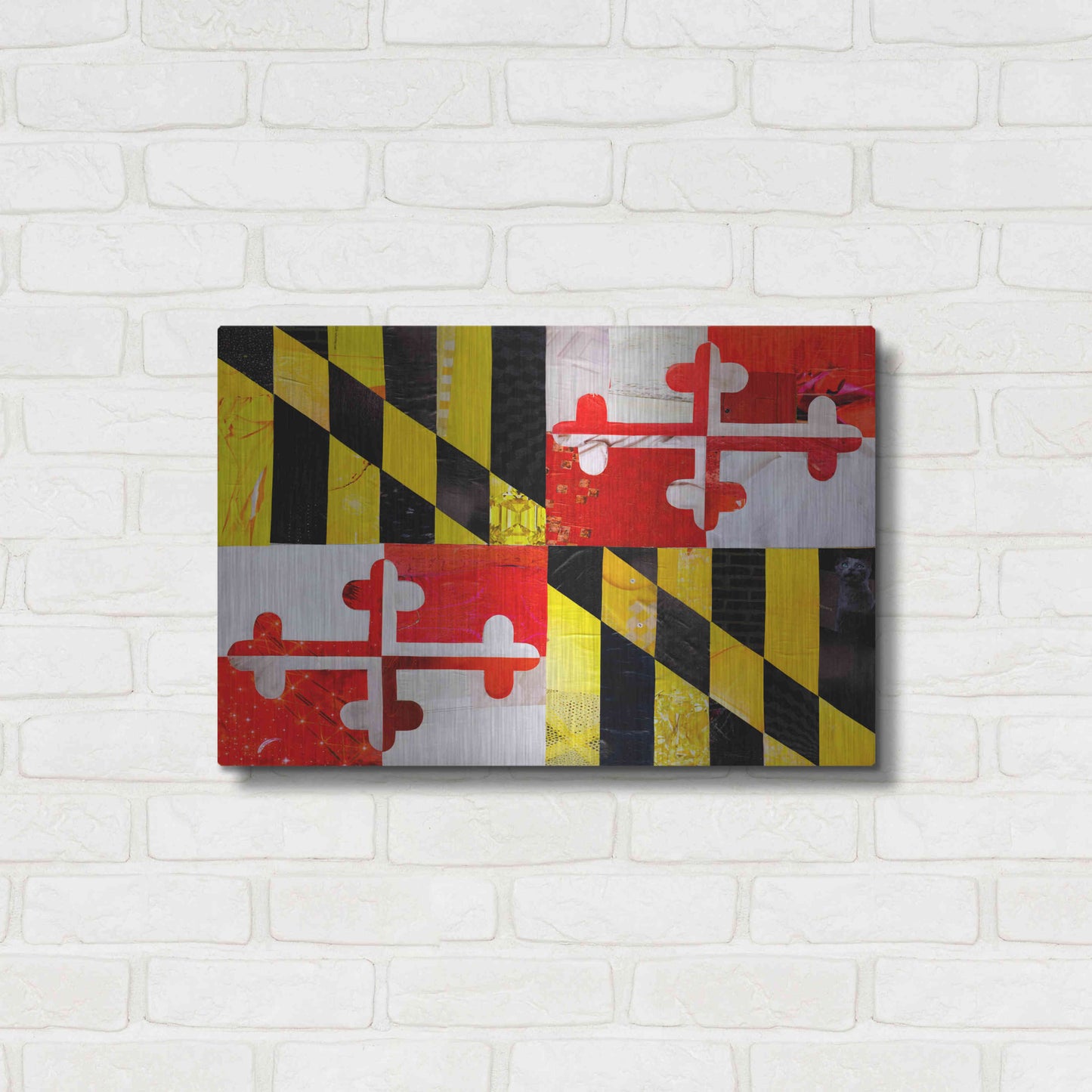 Luxe Metal Art 'Maryland' by Artpoptart, Metal Wall Art,24x16