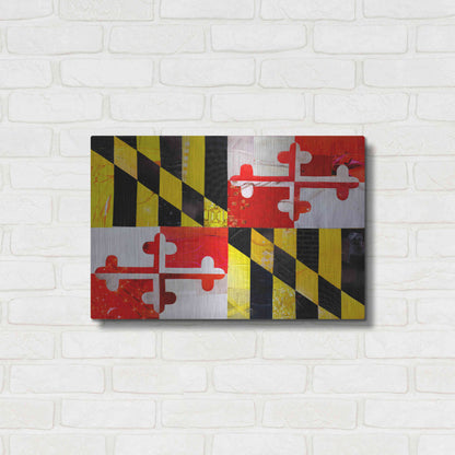 Luxe Metal Art 'Maryland' by Artpoptart, Metal Wall Art,24x16