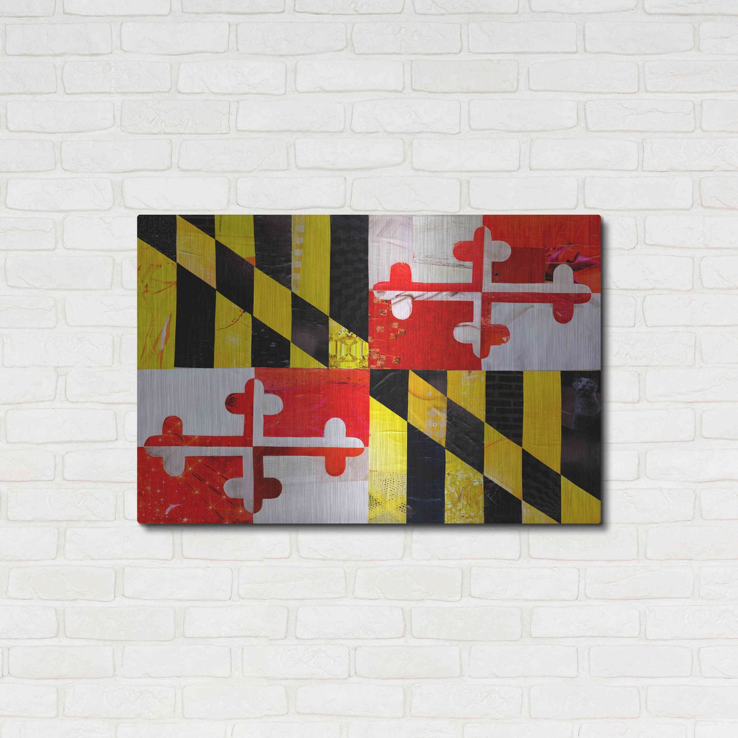 Luxe Metal Art 'Maryland' by Artpoptart, Metal Wall Art,36x24