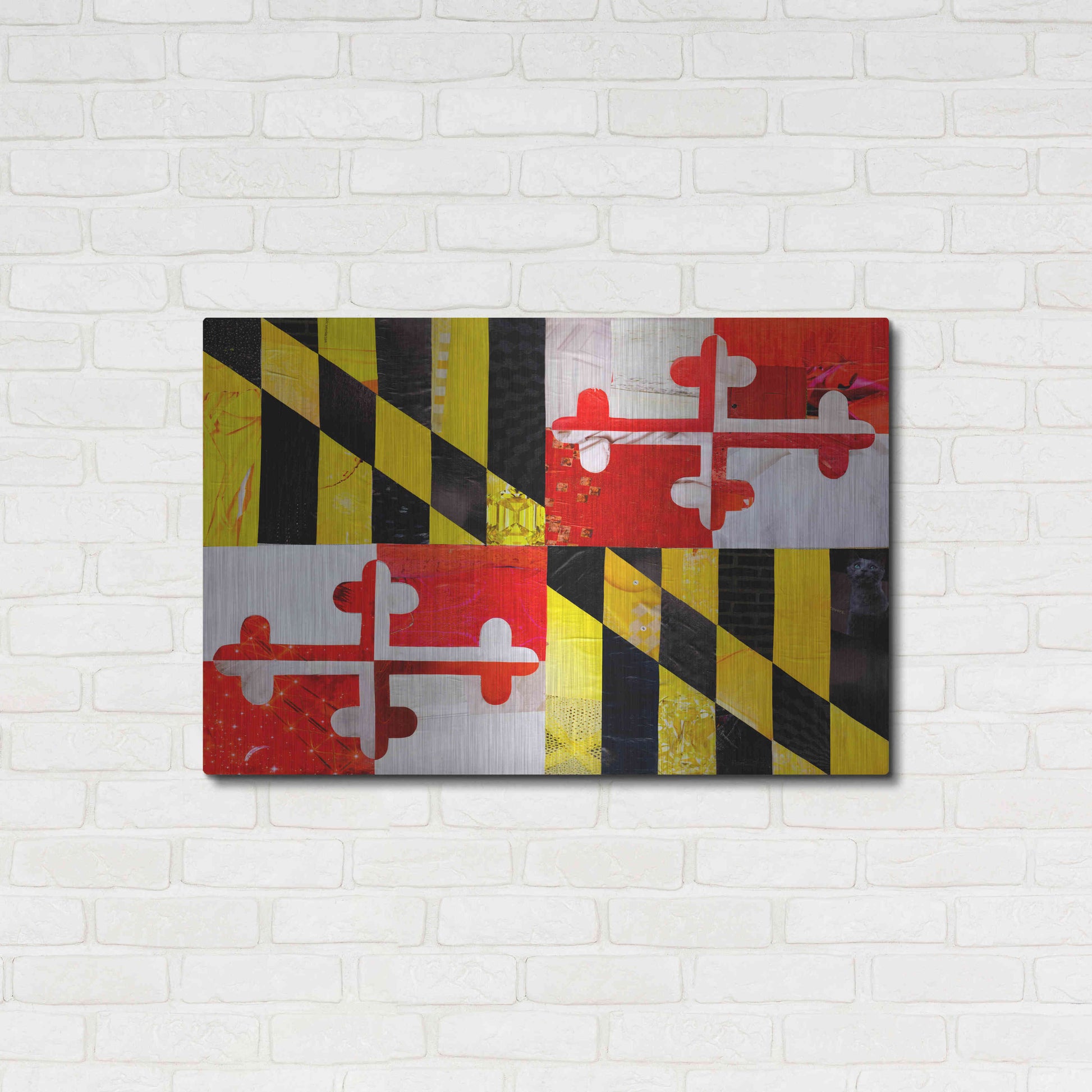 Luxe Metal Art 'Maryland' by Artpoptart, Metal Wall Art,36x24