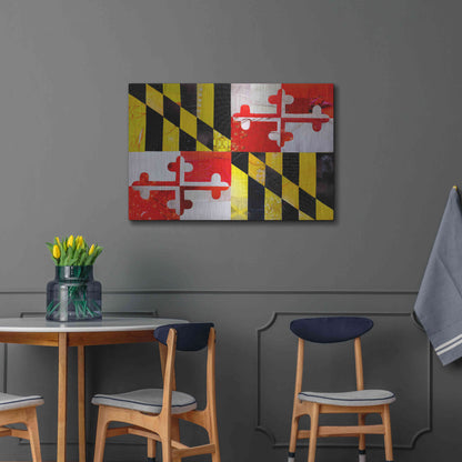 Luxe Metal Art 'Maryland' by Artpoptart, Metal Wall Art,36x24