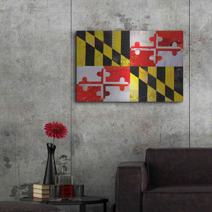 Luxe Metal Art 'Maryland' by Artpoptart, Metal Wall Art,36x24