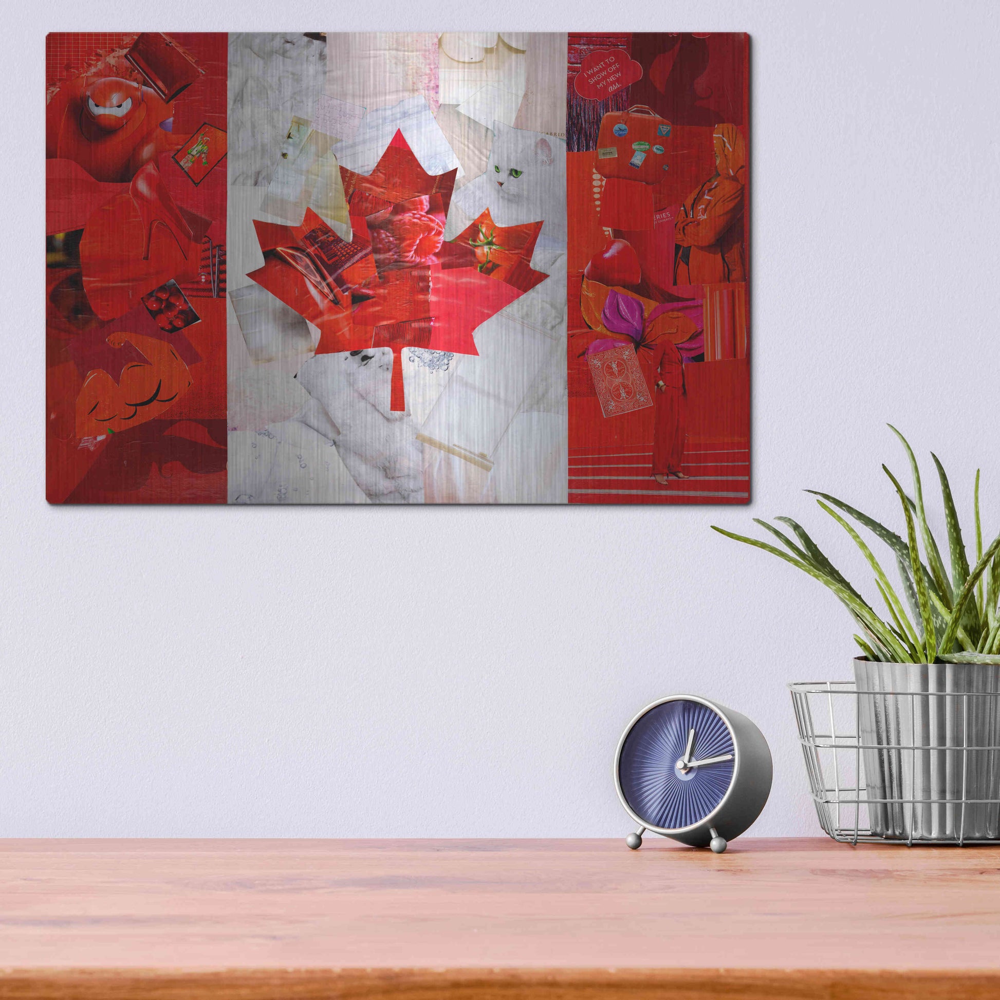 Luxe Metal Art 'Canada' by Artpoptart, Metal Wall Art,16x12