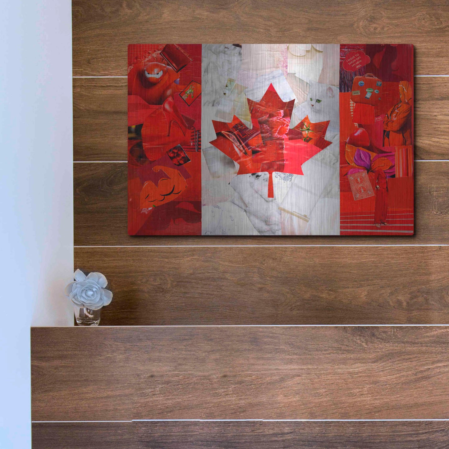 Luxe Metal Art 'Canada' by Artpoptart, Metal Wall Art,16x12