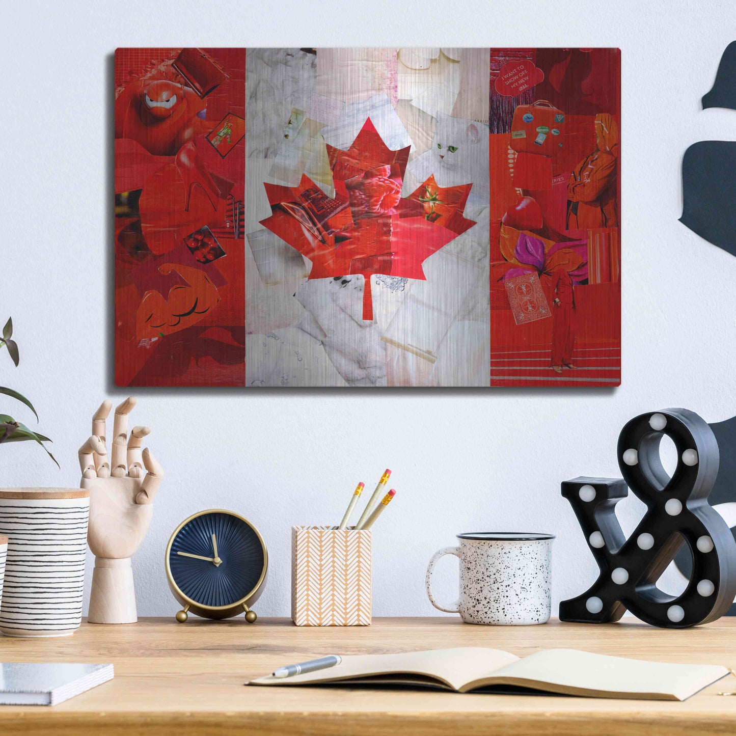 Luxe Metal Art 'Canada' by Artpoptart, Metal Wall Art,16x12