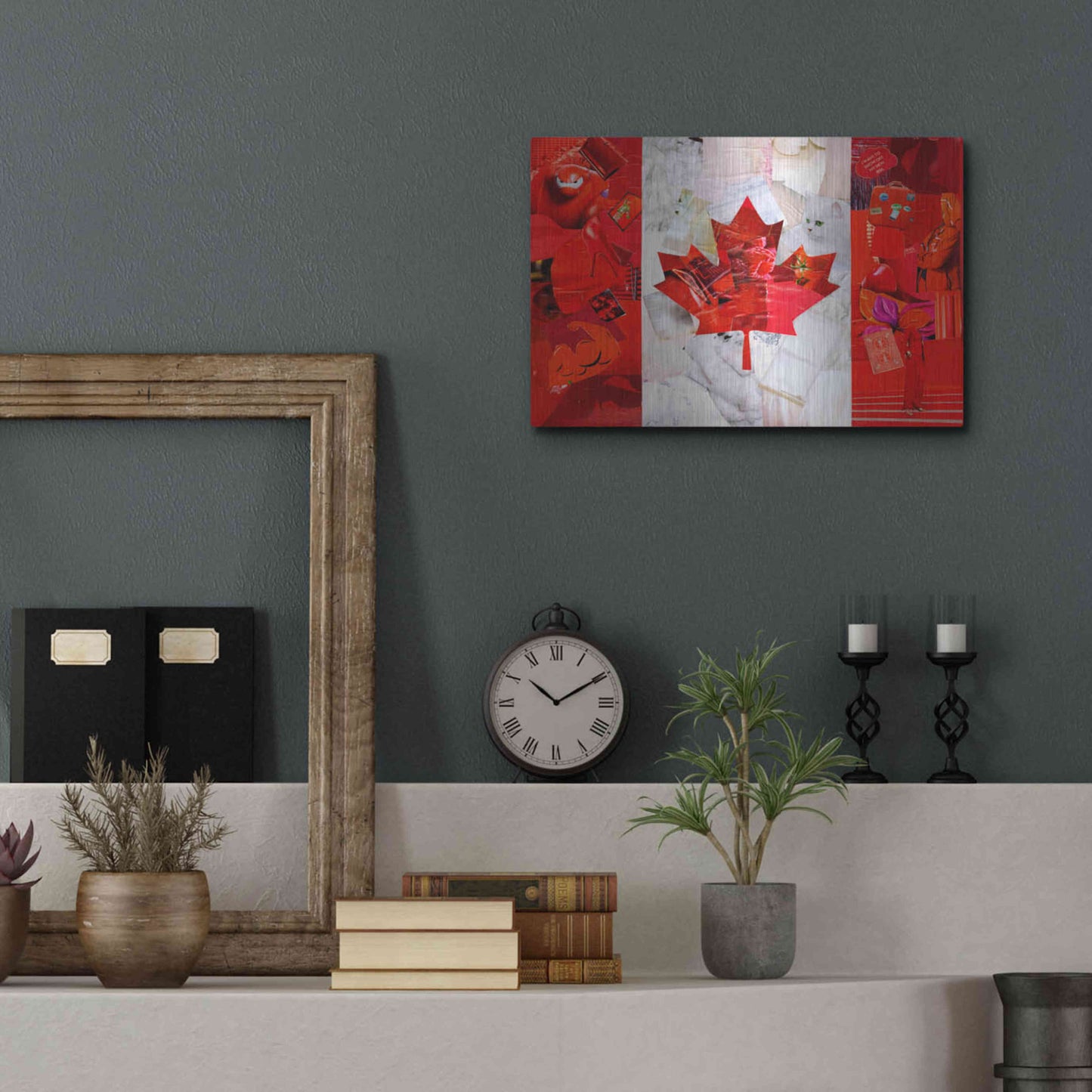 Luxe Metal Art 'Canada' by Artpoptart, Metal Wall Art,16x12