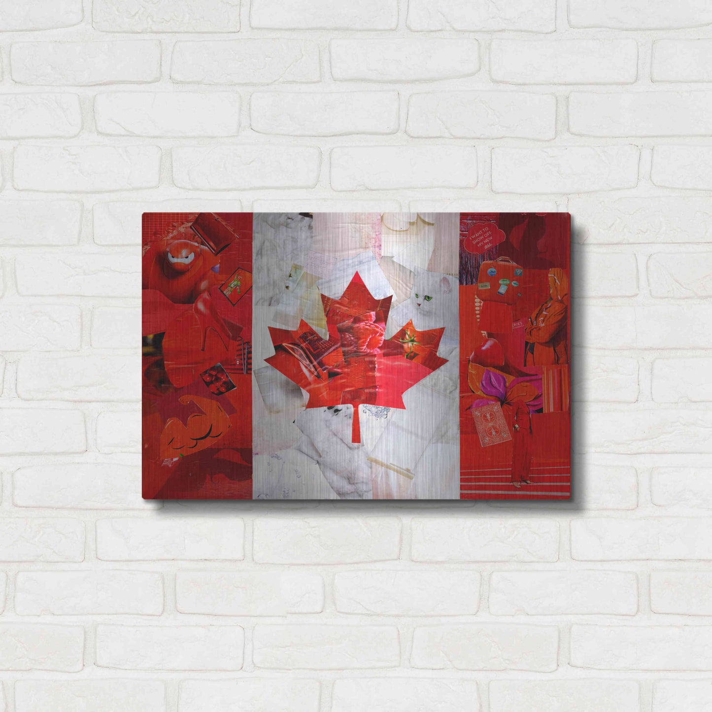 Luxe Metal Art 'Canada' by Artpoptart, Metal Wall Art,24x16