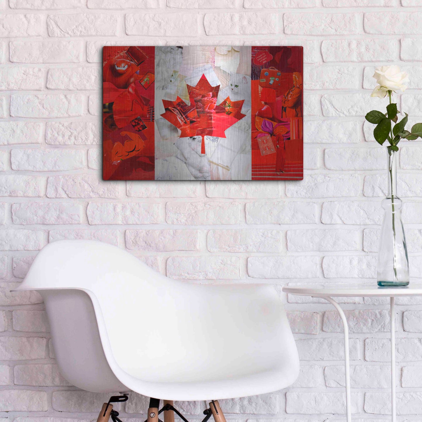 Luxe Metal Art 'Canada' by Artpoptart, Metal Wall Art,24x16