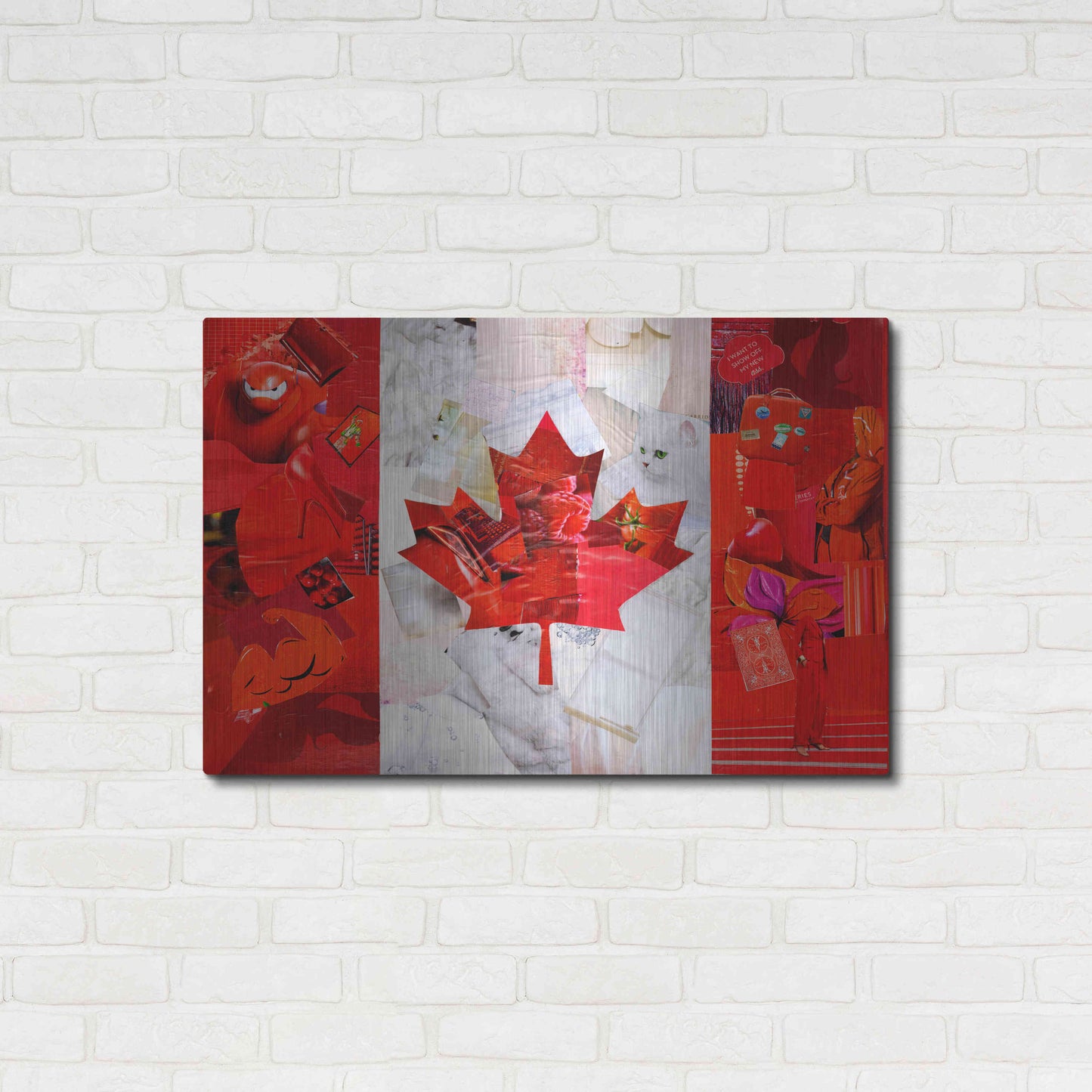 Luxe Metal Art 'Canada' by Artpoptart, Metal Wall Art,36x24