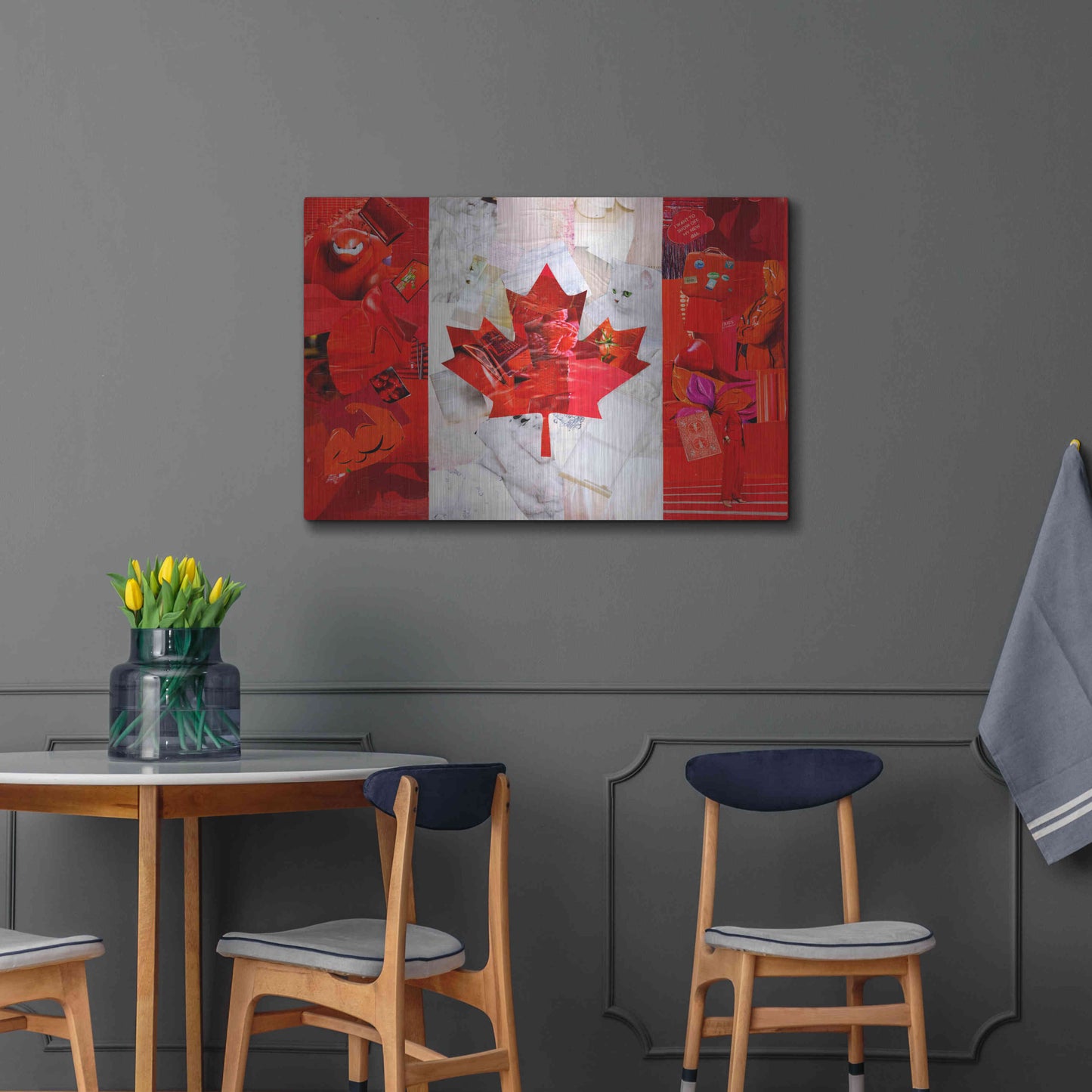 Luxe Metal Art 'Canada' by Artpoptart, Metal Wall Art,36x24