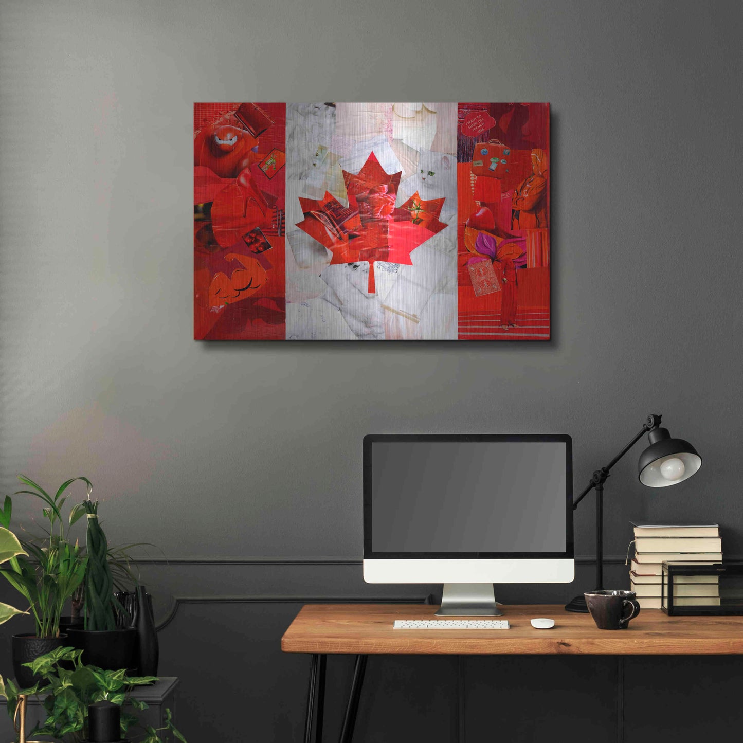 Luxe Metal Art 'Canada' by Artpoptart, Metal Wall Art,36x24