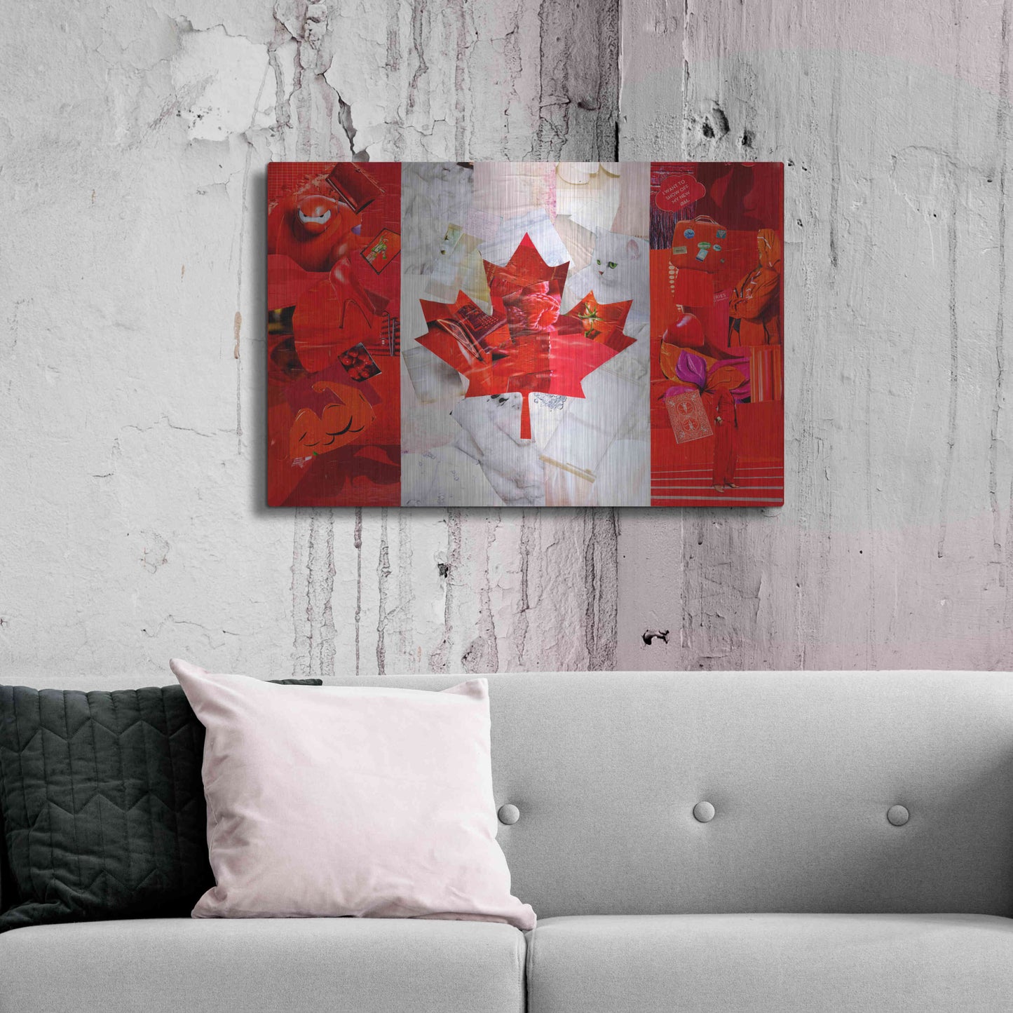 Luxe Metal Art 'Canada' by Artpoptart, Metal Wall Art,36x24