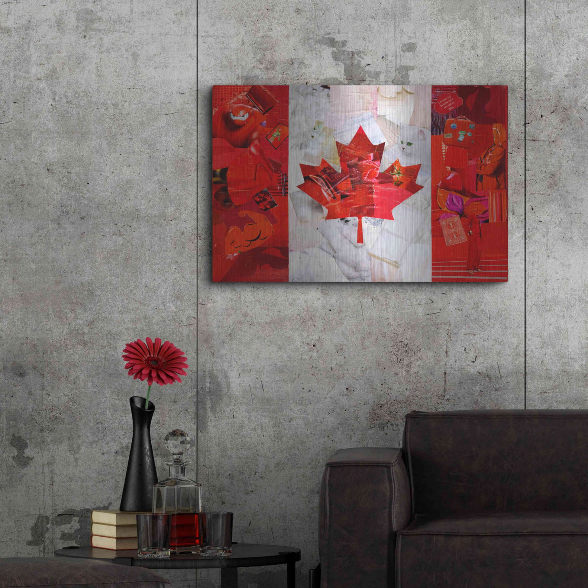 Luxe Metal Art 'Canada' by Artpoptart, Metal Wall Art,36x24