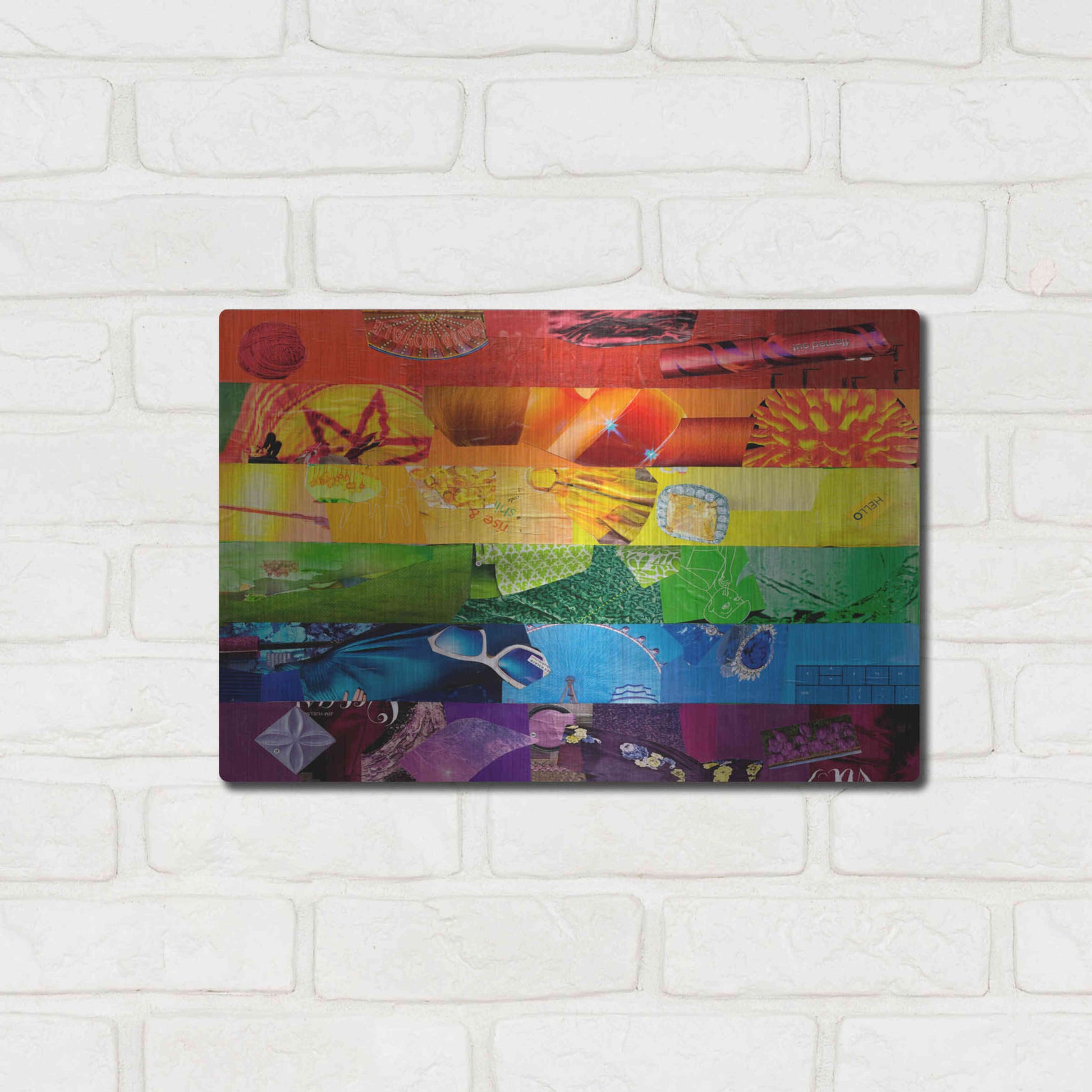 Luxe Metal Art 'Gay' by Artpoptart, Metal Wall Art,16x12