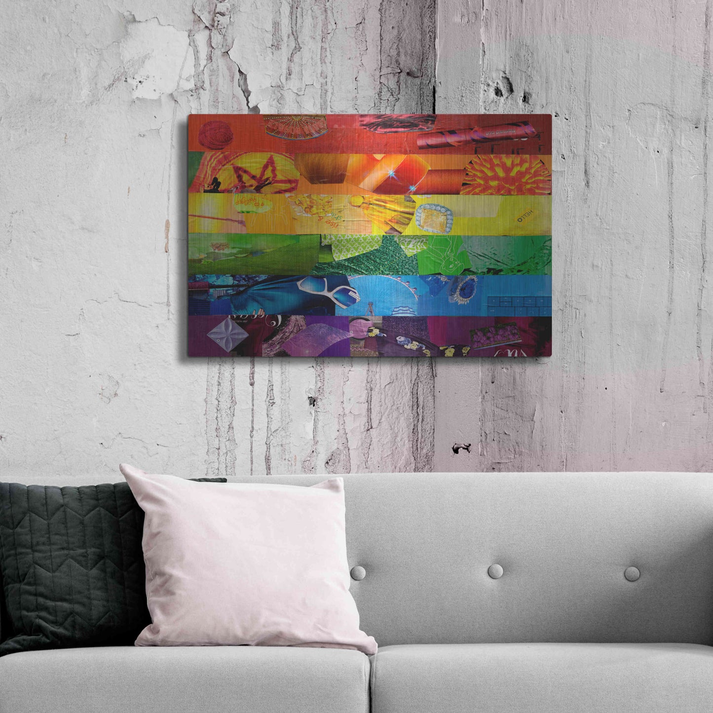 Luxe Metal Art 'Gay' by Artpoptart, Metal Wall Art,36x24