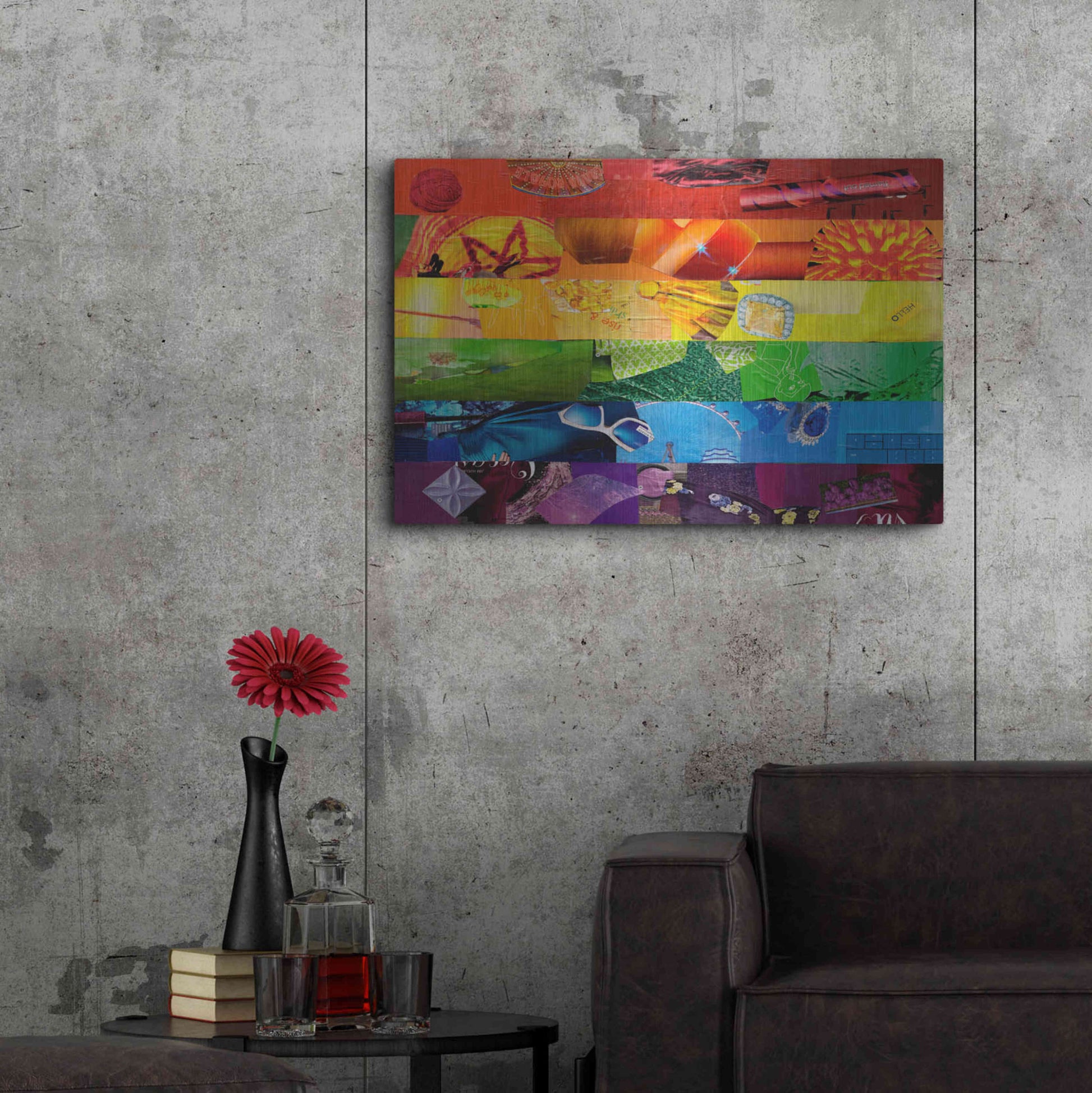 Luxe Metal Art 'Gay' by Artpoptart, Metal Wall Art,36x24