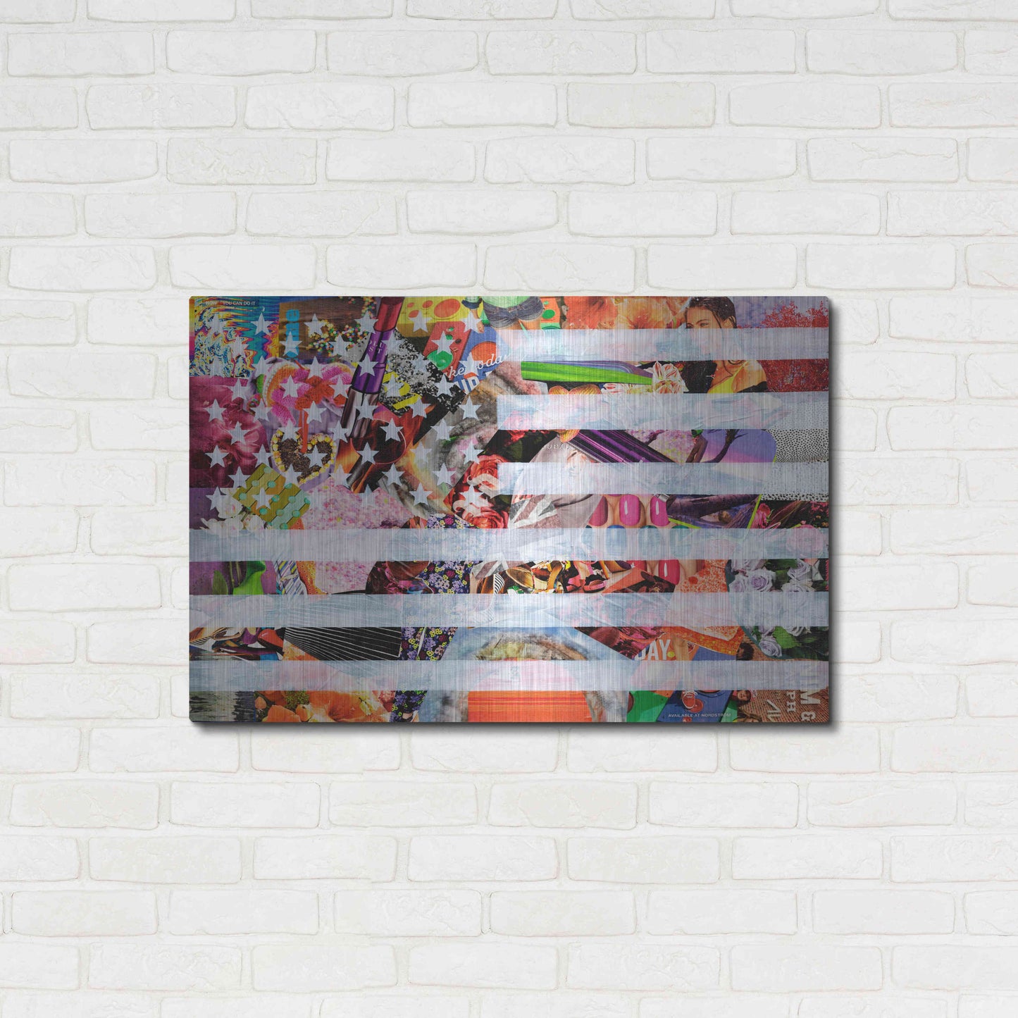 Luxe Metal Art 'Murican Flag' by Artpoptart, Metal Wall Art,36x24