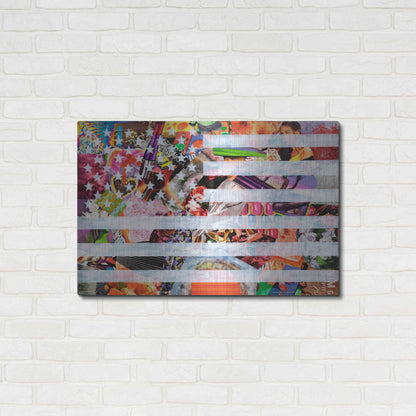 Luxe Metal Art 'Murican Flag' by Artpoptart, Metal Wall Art,36x24