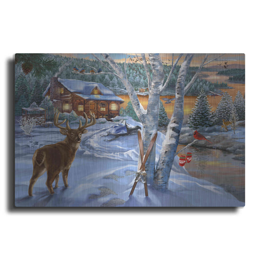 Luxe Metal Art 'Buck River' by Bigelow Illustrations, Metal Wall Art