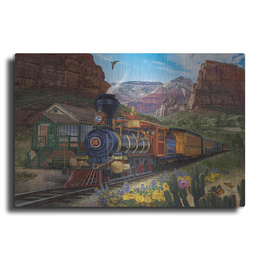 Luxe Metal Art 'Canyon Express' by Bigelow Illustrations, Metal Wall Art