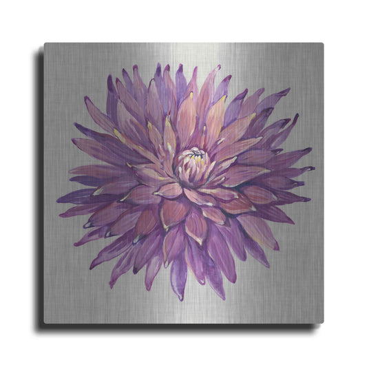 Luxe Metal Art 'Floral Portrait on Linen II' by Tim O'Toole, Metal Wall Art