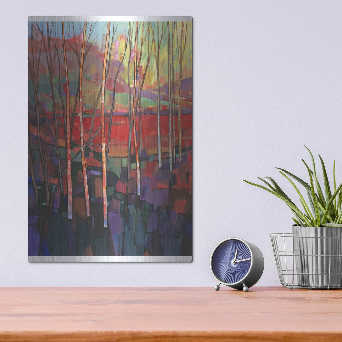 'Patchwork Trees II' by Tim O'Toole – Metal Wall Art, 12x16 room view