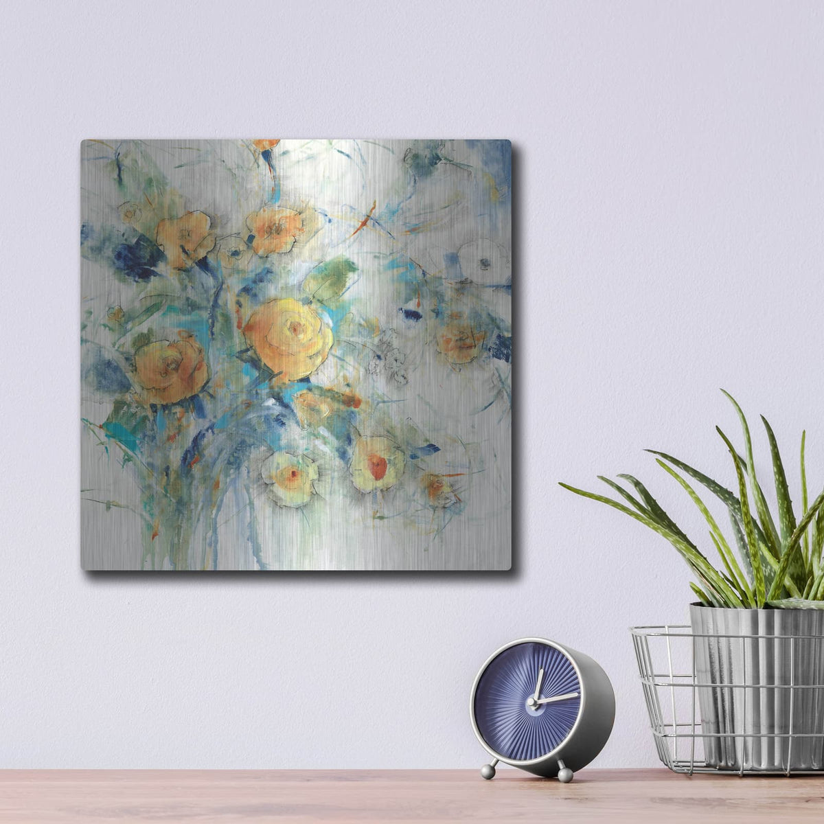 'Flower Study I' by Tim O'Toole – Metal Wall Art, 12x12 room view