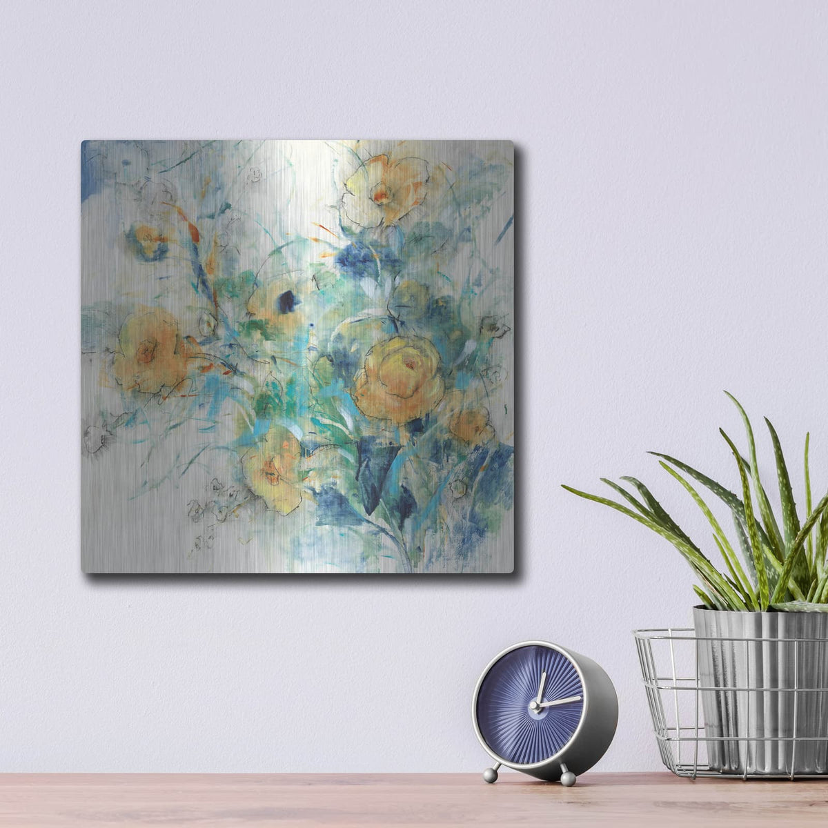 'Flower Study II' by Tim O'Toole – Metal Wall Art, 12x12 room view