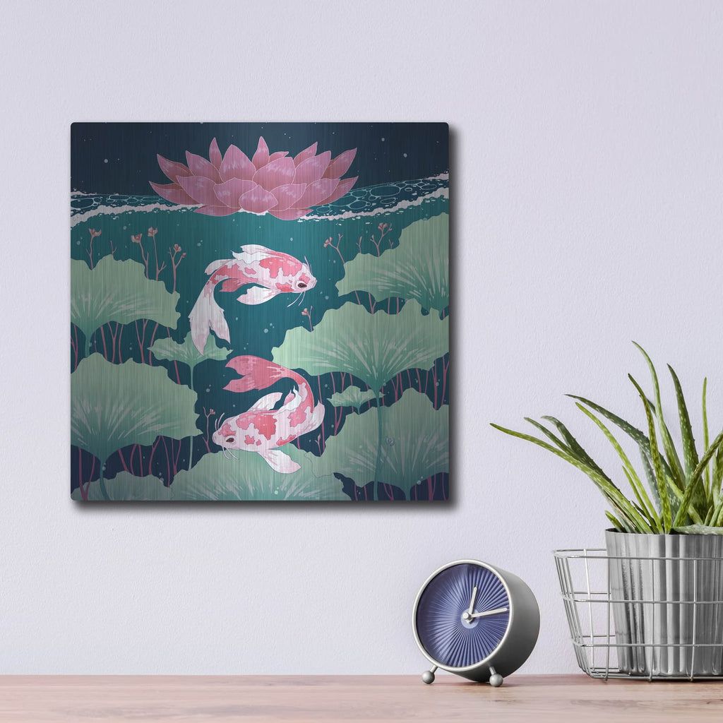 'Serenity Green' by Avery Multer – Metal Wall Art, 12x12 room view