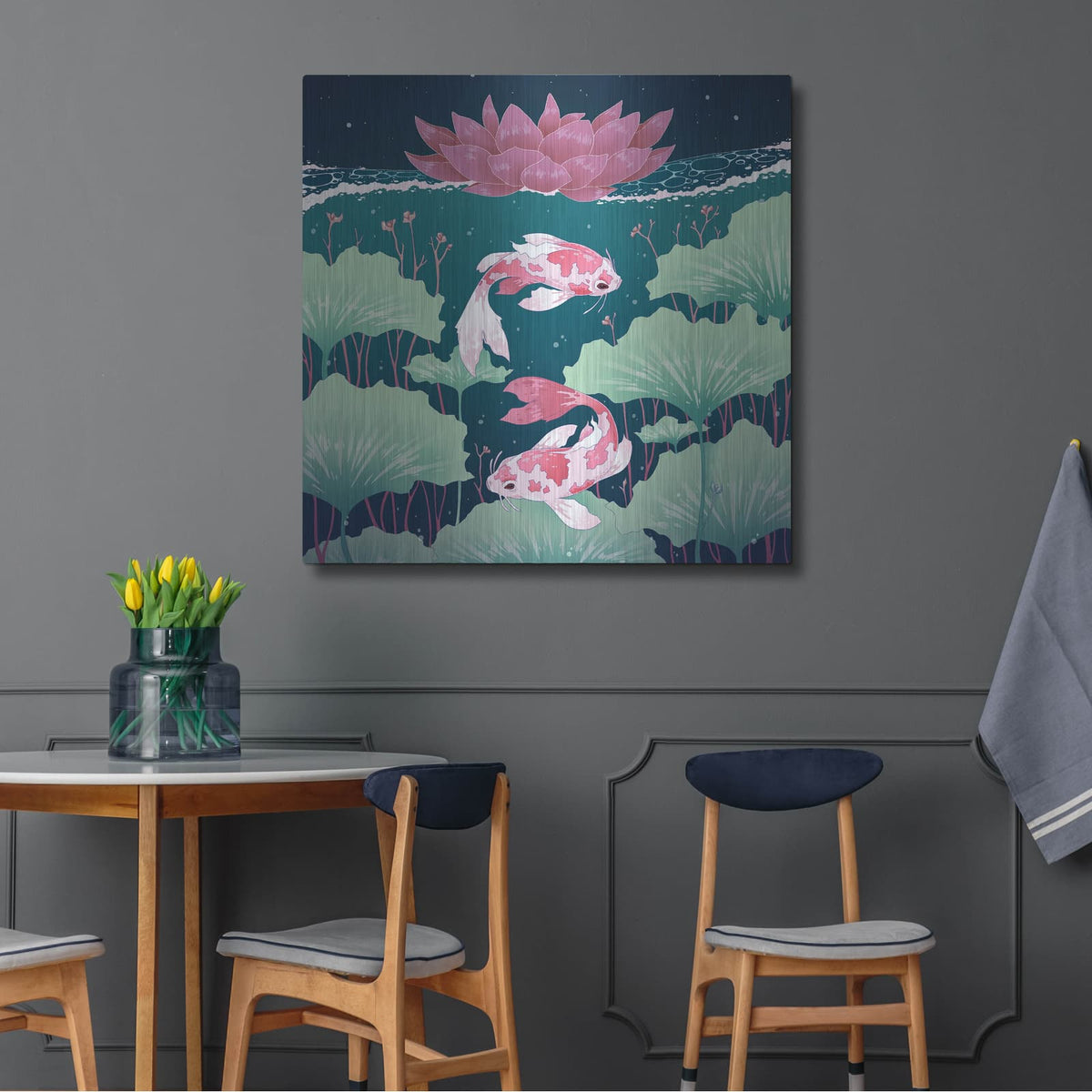 'Serenity Green' by Avery Multer – Metal Wall Art, 36x36 room view