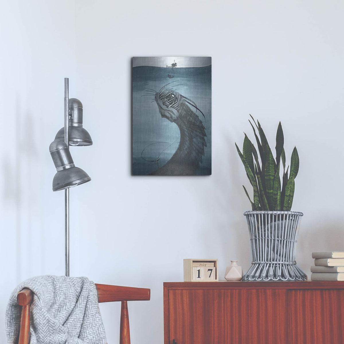 'Bait' by Avery Multer – Metal Wall Art, 16x24 room view