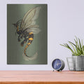 'Bee Dragon Celadon' by Avery Multer – Metal Wall Art, 12x16 room view