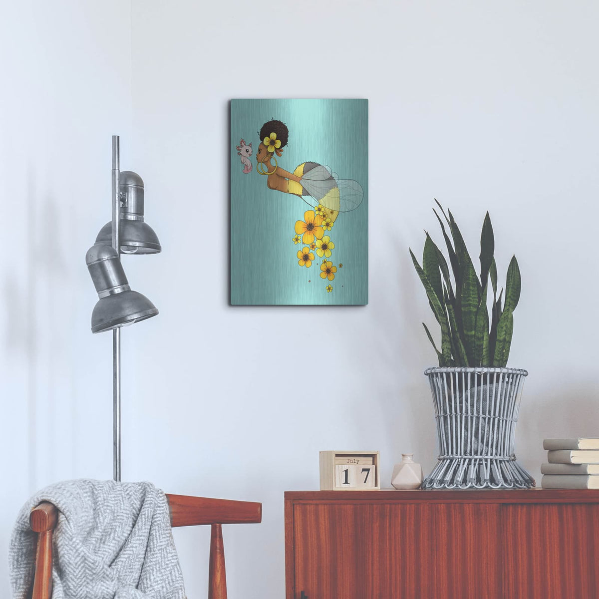 'Queen Bee' by Avery Multer – Metal Wall Art, 16x24 room view