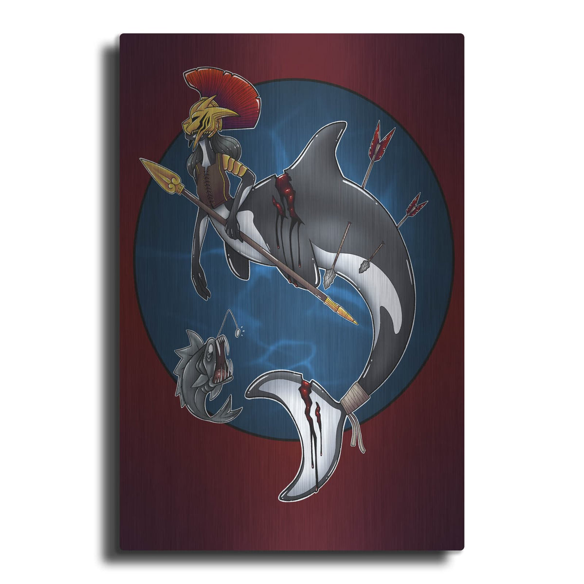 'Warrior Mermaid' by Avery Multer – Metal Wall Art