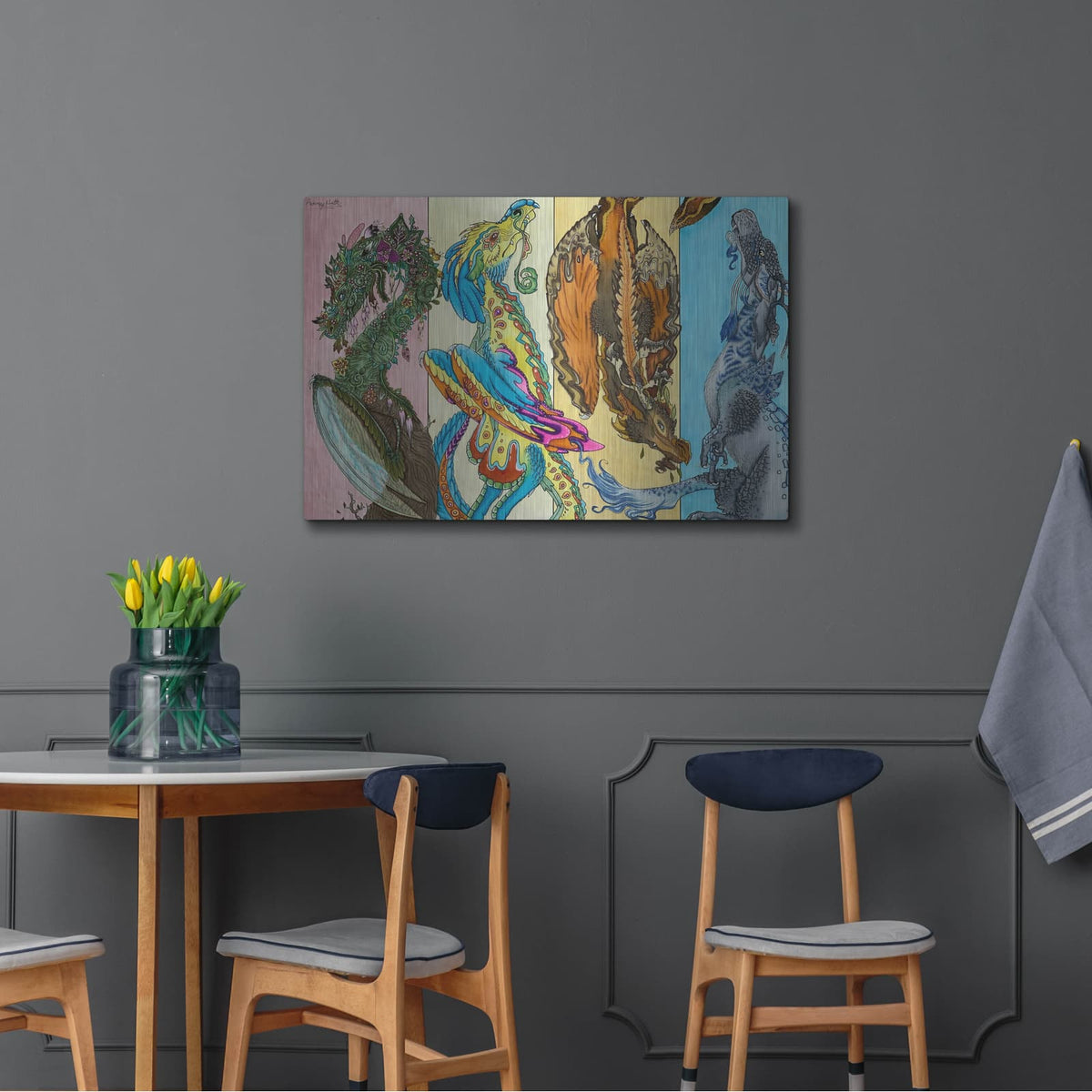 'The Four Seasons' by Avery Multer – Metal Wall Art, 36x24 room view