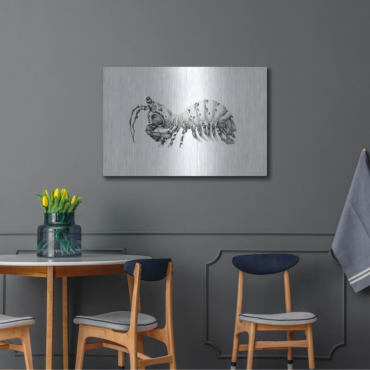 'Peacock Mantis Shrimp' by Avery Multer – Metal Wall Art, 36x24 room view
